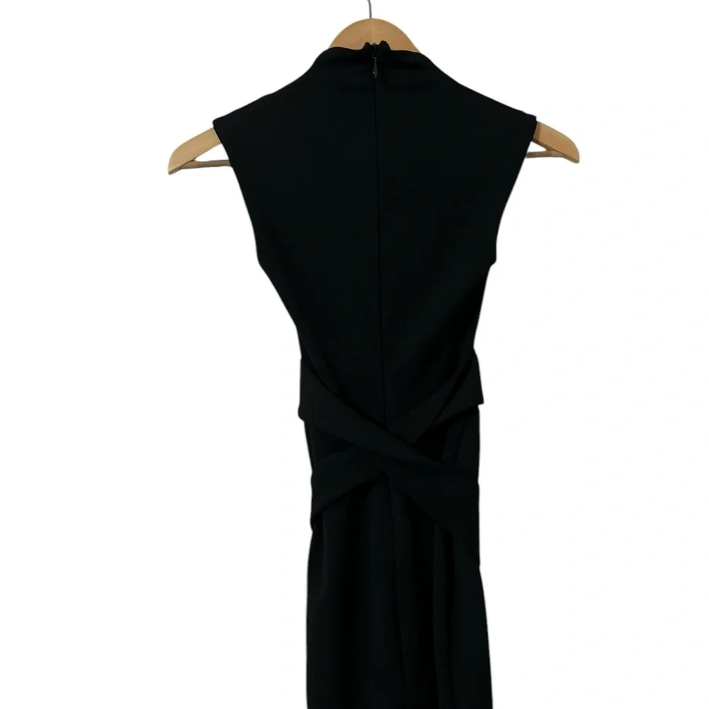 NOOKIE Miami Black Sleeveless Wrap Cut Out Dress